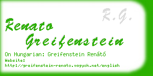 renato greifenstein business card