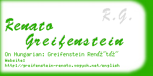 renato greifenstein business card